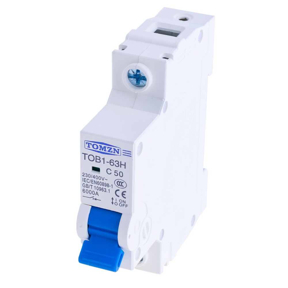 1P AC MCB 230/400V TOB1-63H 50A(TOMZN)