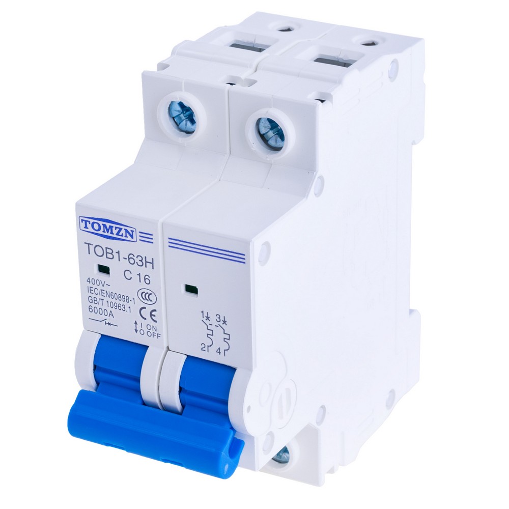 2P AC MCB 230/400V TOB1-63H 16A(TOMZN)