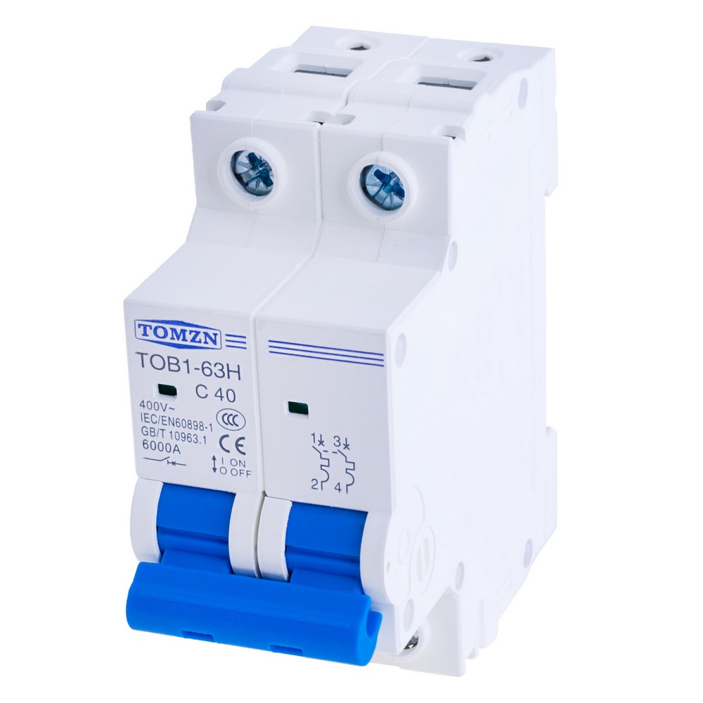 2P AC MCB 230/400V TOB1-63H 40A(TOMZN) 2P AC MCB 230/400V TOB1-63H 40A(TOMZN)