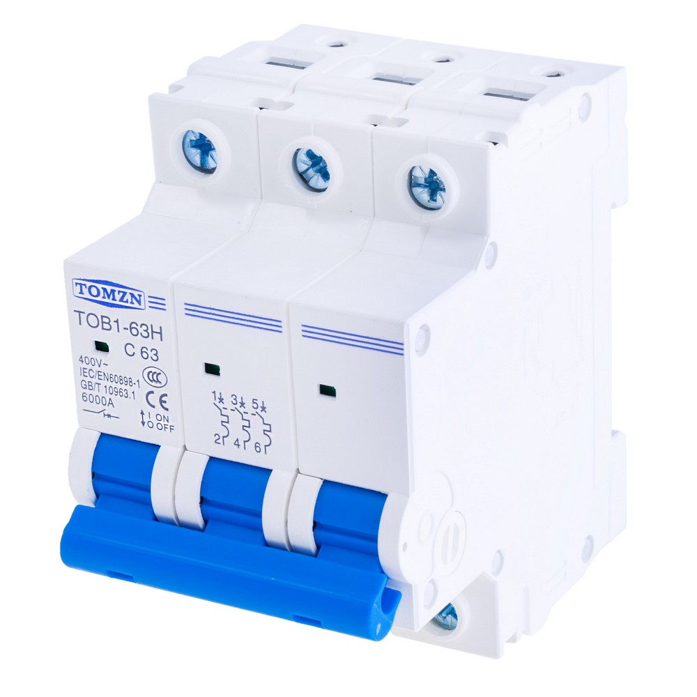 3P AC MCB 230/400V TOB1-63H 63A(TOMZN)