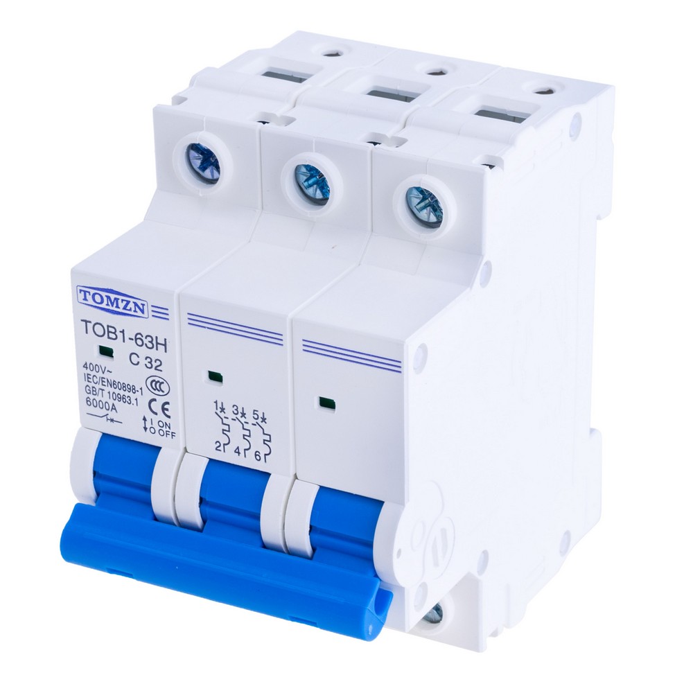 3P AC MCB 230/400V TOB1-63H 32A(TOMZN)