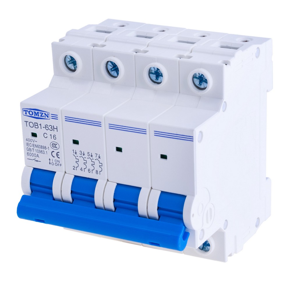 4P AC MCB 230/400V TOB1-63H 16A(TOMZN)