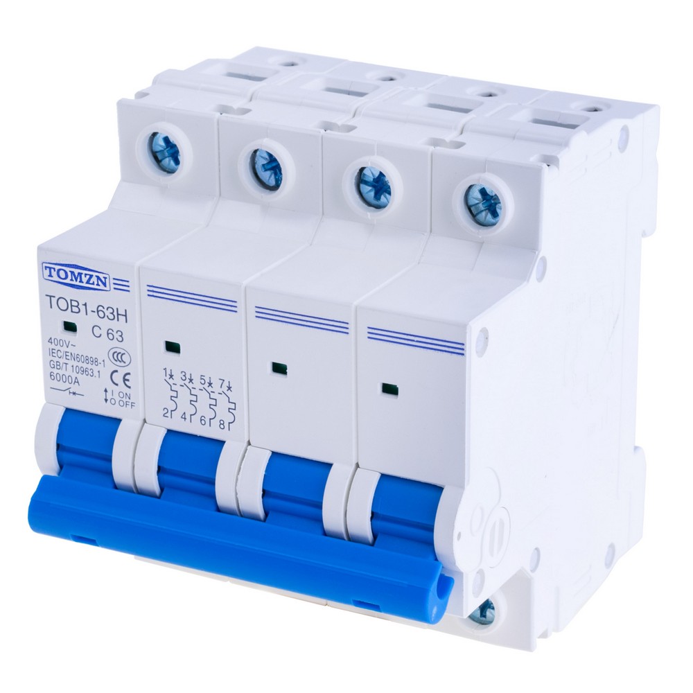 4P AC MCB 230/400V TOB1-63H 63A(TOMZN)