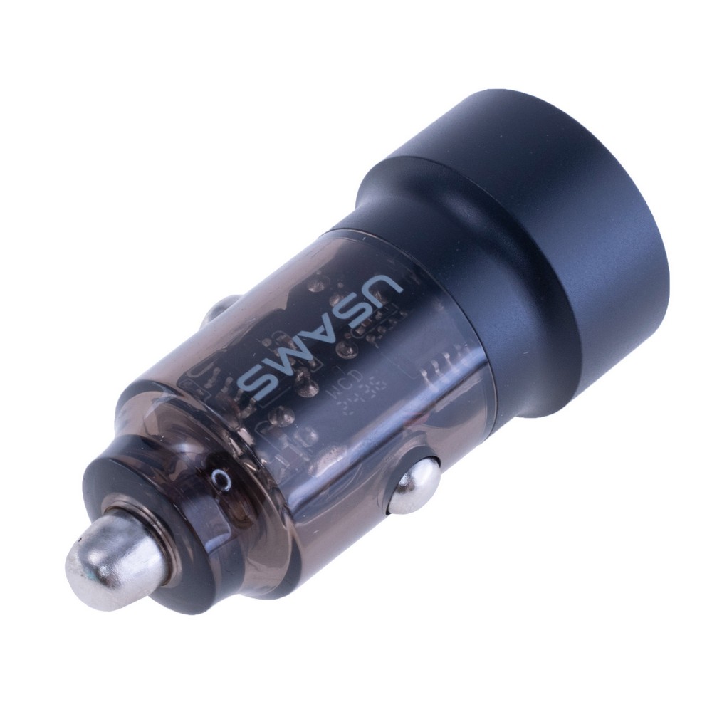 Автомобільний зарядний пристрій A+C 60W, чорний (US-CC208 – USAMS)