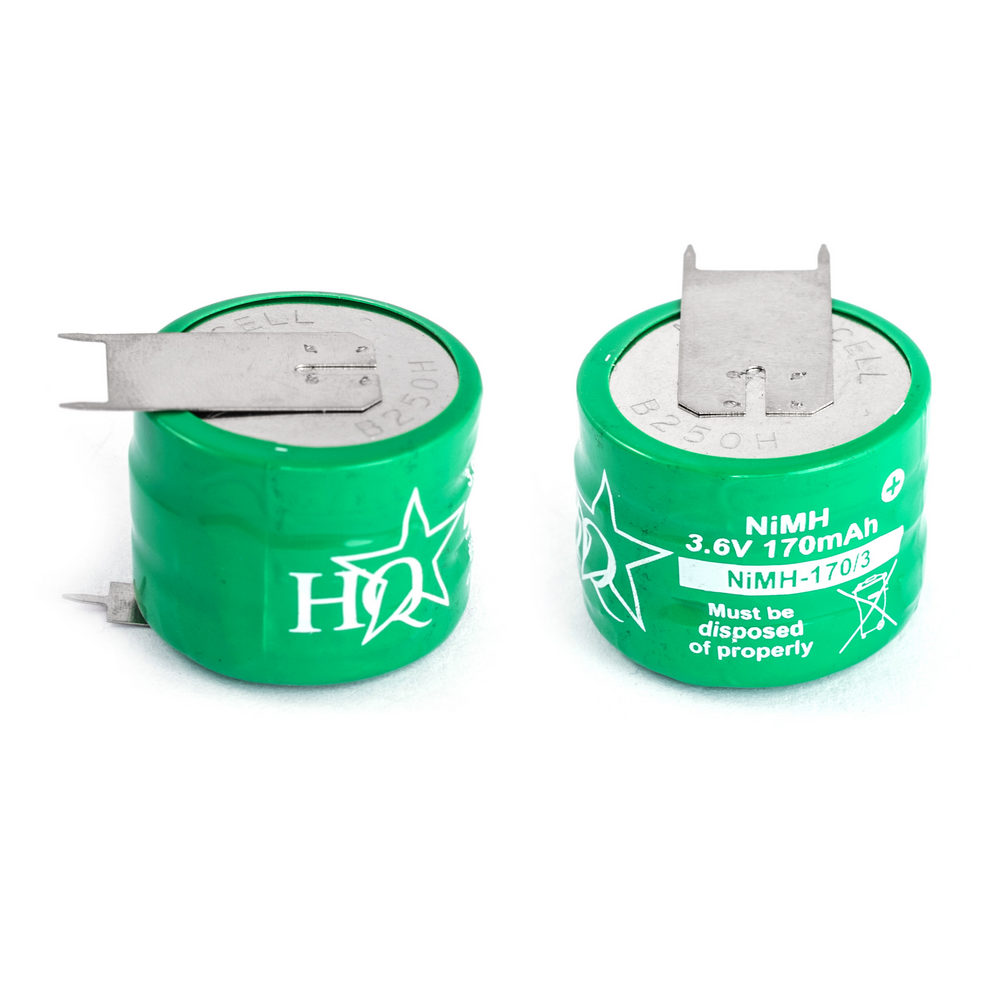 Akku Ni-MH 3,6V 170mAh Knopfzellen-Akku 3 Zellen Lot-Printanschlusse O26x20mm Akku Ni-MH 3,6V 170mAh Knopfzellen-Akku 3 Zellen Lot-Printanschlusse O26x20mm
