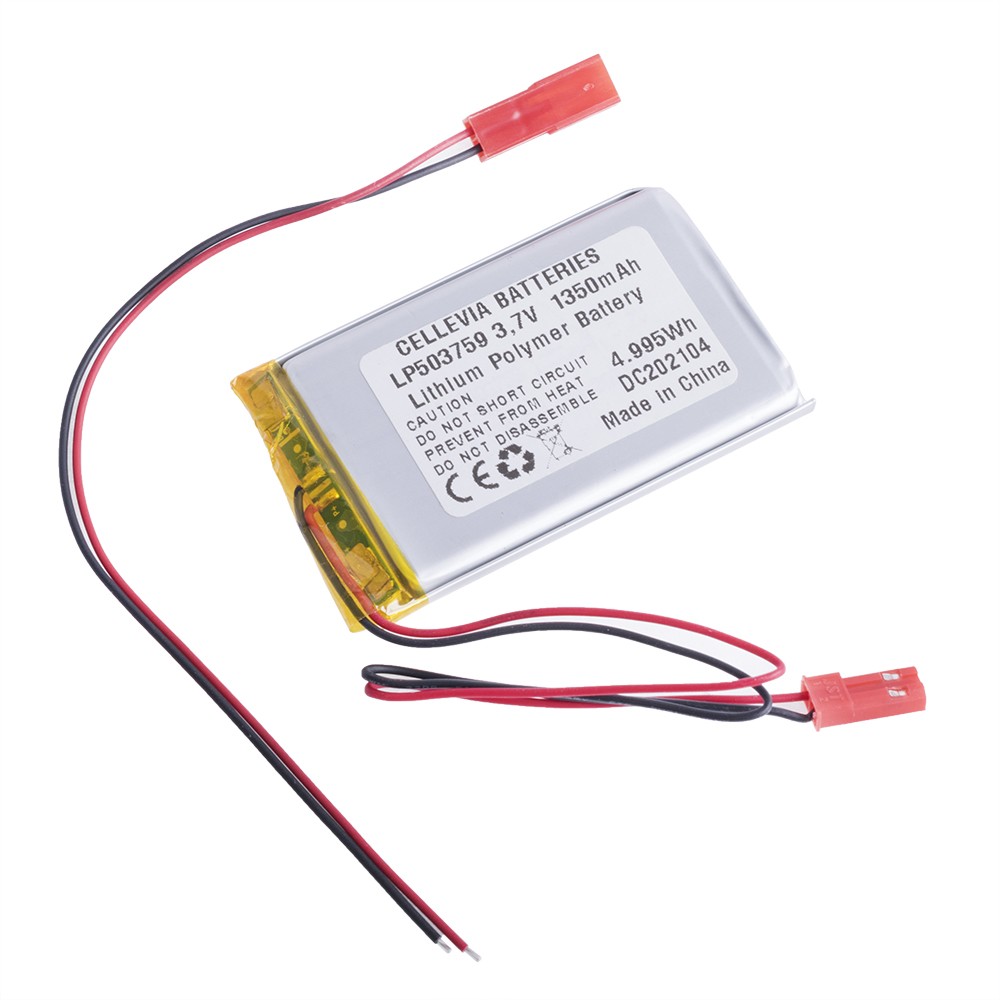 LiPo 1350 mAh, 3,7V, 5x37x59мм (Cellevia) аккумулятор литий-полимерный)