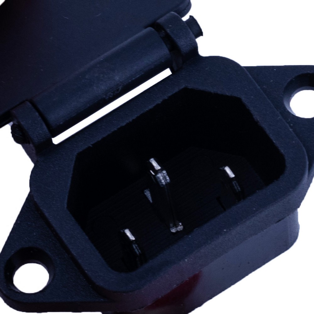 Розетка живлення AC на корпус, з захисною кришкою, AS-05C