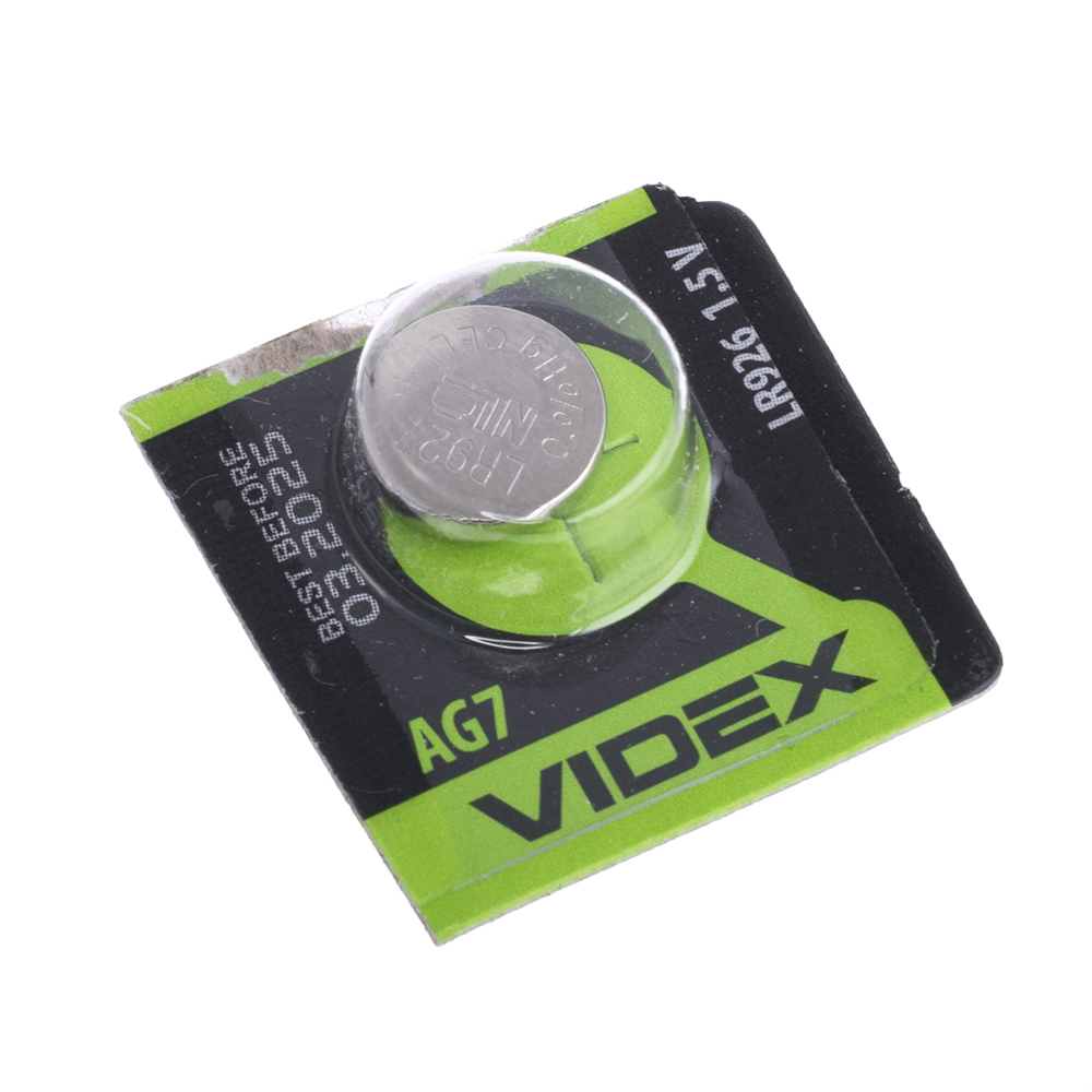 AG7 батарейка часовая щелочная (AG7-10BC), VIDEX (LR927/395) AG7 батарейка часовая щелочная (AG7-10BC), VIDEX (LR927/395)