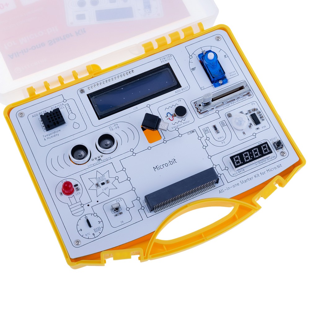 Set All-in-one Starter Kit for Micro:bit with Common Board design: 13 Modules and 21 Lessons (Micro:bit nicht enthalten) Set All-in-one Starter Kit for Micro:bit with Common Board design: 13 Modules and 21 Lessons (Micro:bit nicht enthalten)