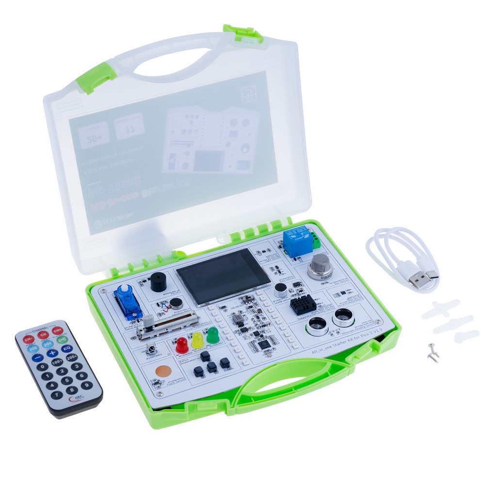Set All-in-one Starter Kit for Pico 2|RP2350 Starter Kit: 17 Sensors & 21 Coding Lessons Set All-in-one Starter Kit for Pico 2|RP2350 Starter Kit: 17 Sensors & 21 Coding Lessons