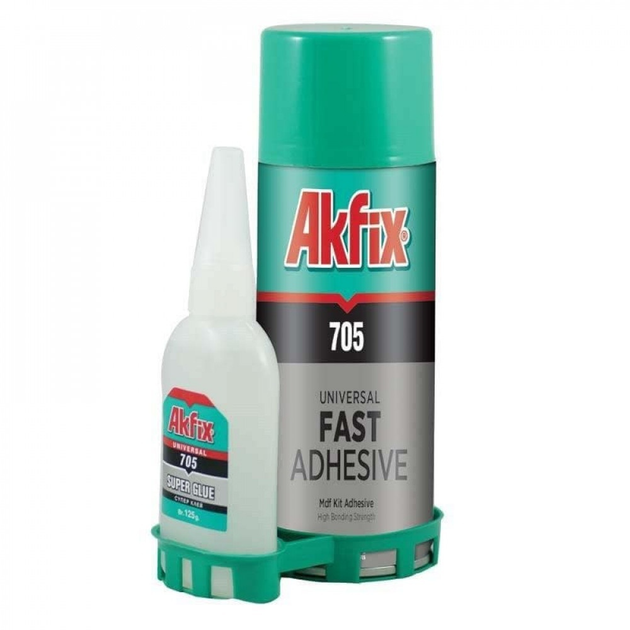Клей універсальний двухкомпонентний з активатором Akfix 705, 500мл+100г Клей універсальний двухкомпонентний з активатором Akfix 705, 500мл+100г