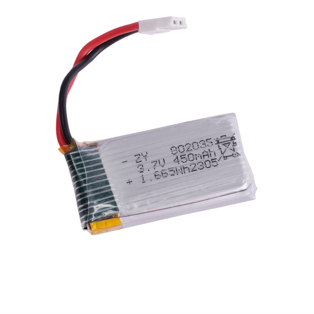 Акумулятор LP802035 25C 3.7V 450mAh, pcb+wires+ PH2(connector)