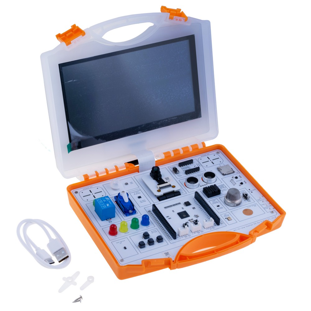 Set All-in-one Starter Kit for ESP32-P4 with Common Board design, 16 Modules and AI Lessons Set All-in-one Starter Kit for ESP32-P4 with Common Board design, 16 Modules and AI Lessons