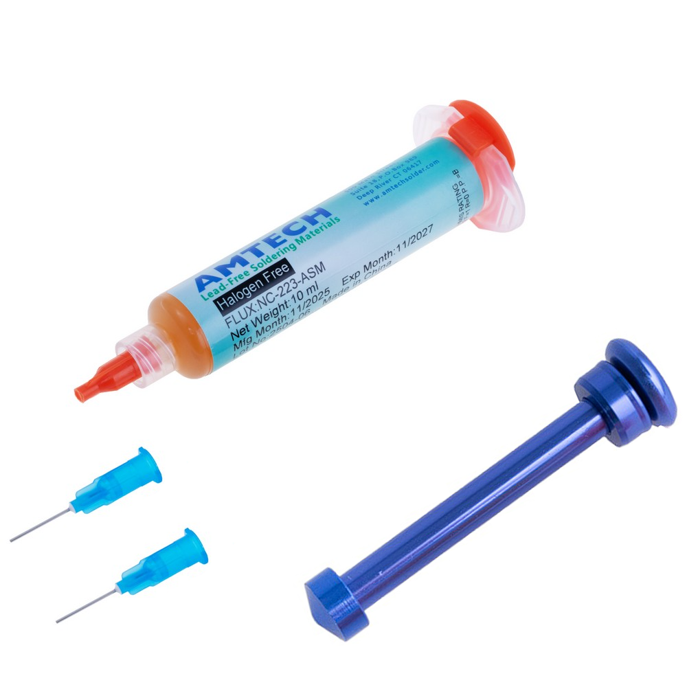 Флюс NC-223-ASM з насадками, алюмінієвий поршень,10мл Amtech