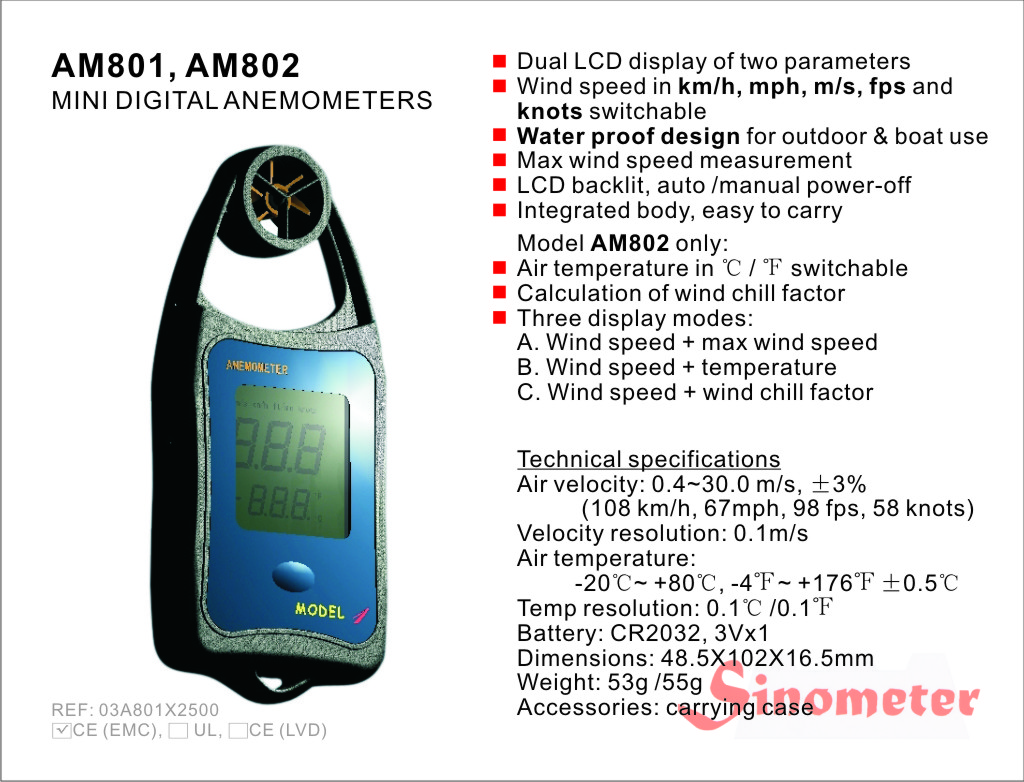 Anemometer AM802