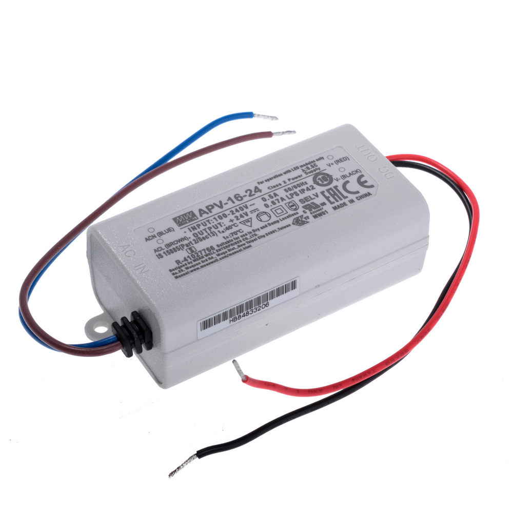 APV-16-24 LED Treiber LED Schaltnetzteil 16W 24V 0,67A Kompakt Kunststoffgehause Konstantspannung APV-16-24 LED Treiber LED Schaltnetzteil 16W 24V 0,67A Kompakt Kunststoffgehause Konstantspannung
