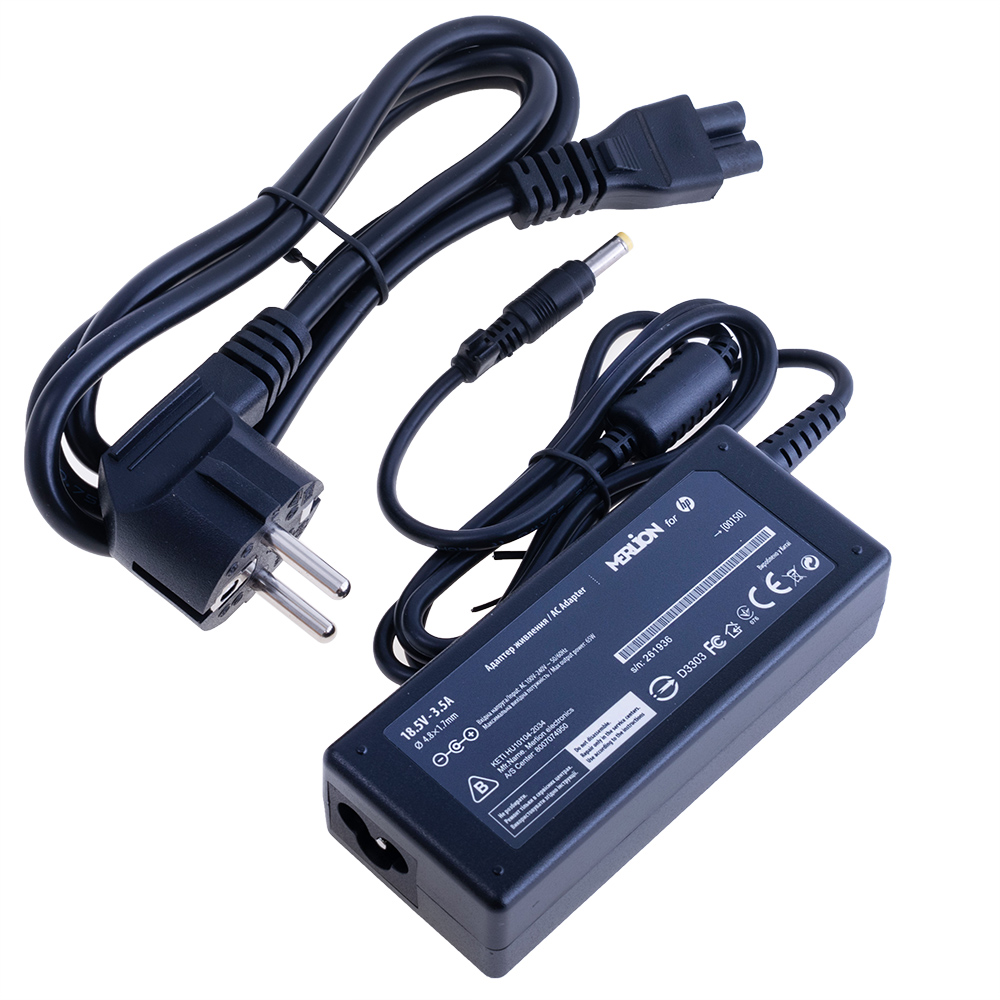 Блок питания для ноутбукa HP 18.5V 3.5A штекер 4.8*1.7 мм (Merlion)