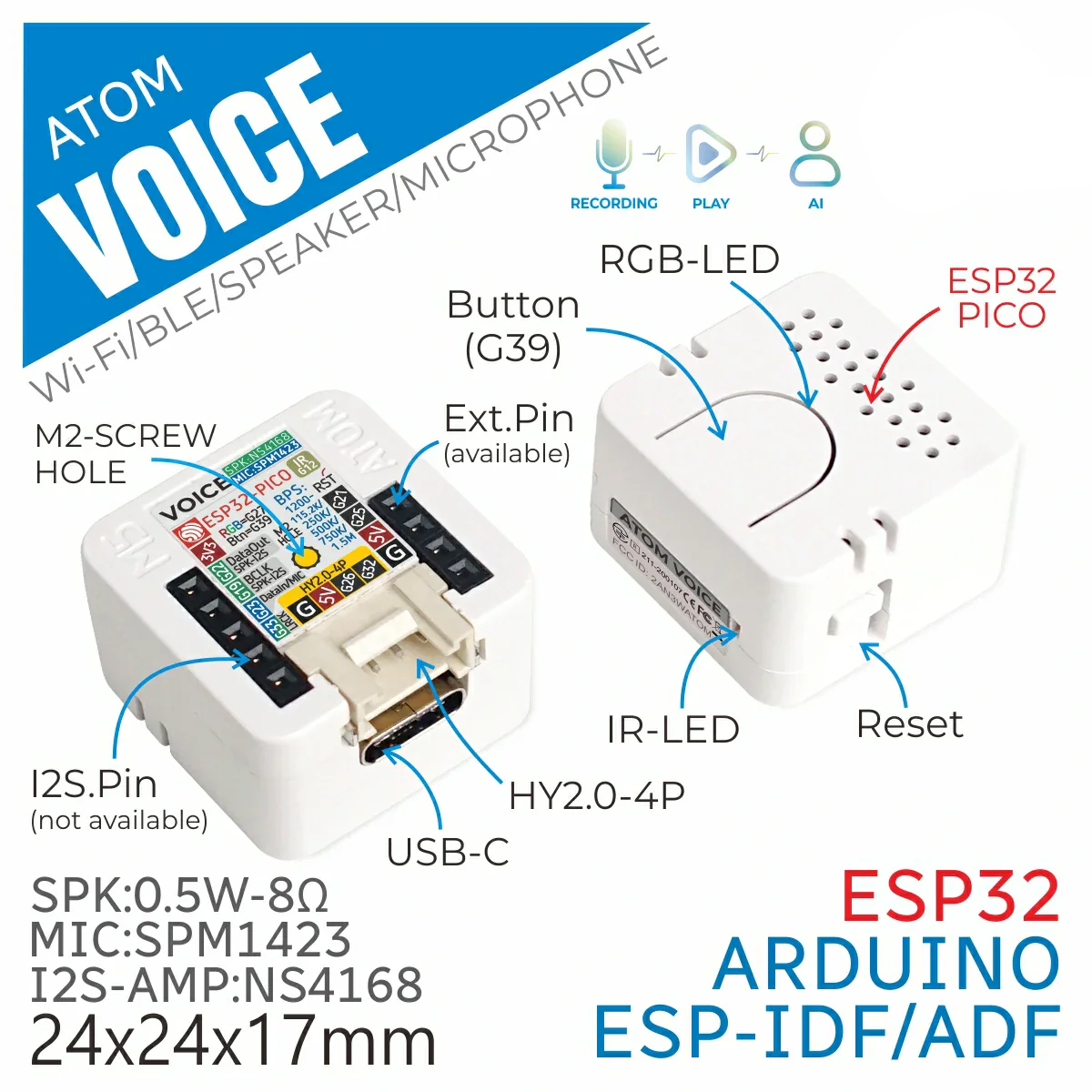 ATOM Voice Smart Speaker Development Kit