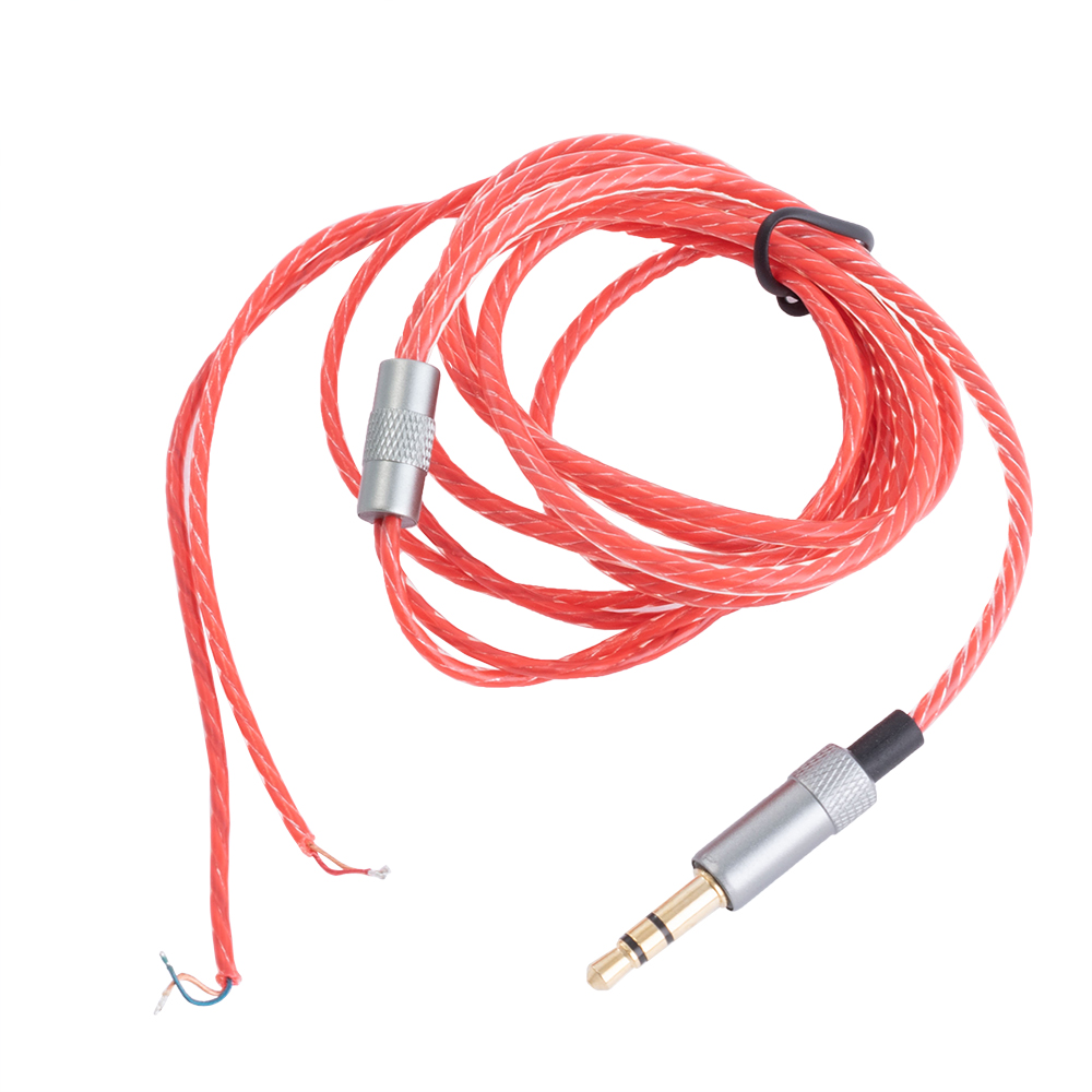 Аудио (3.5мм/3полюса) кабель (1.2м) для ремонта наушников, красный