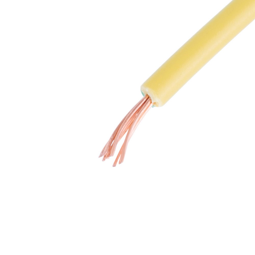 Провід багатожильний 0.5mm² (20AWG, 7xD0.3mm) жовто-зелений Провід багатожильний 0.5mm² (20AWG, 7xD0.3mm) жовто-зелений