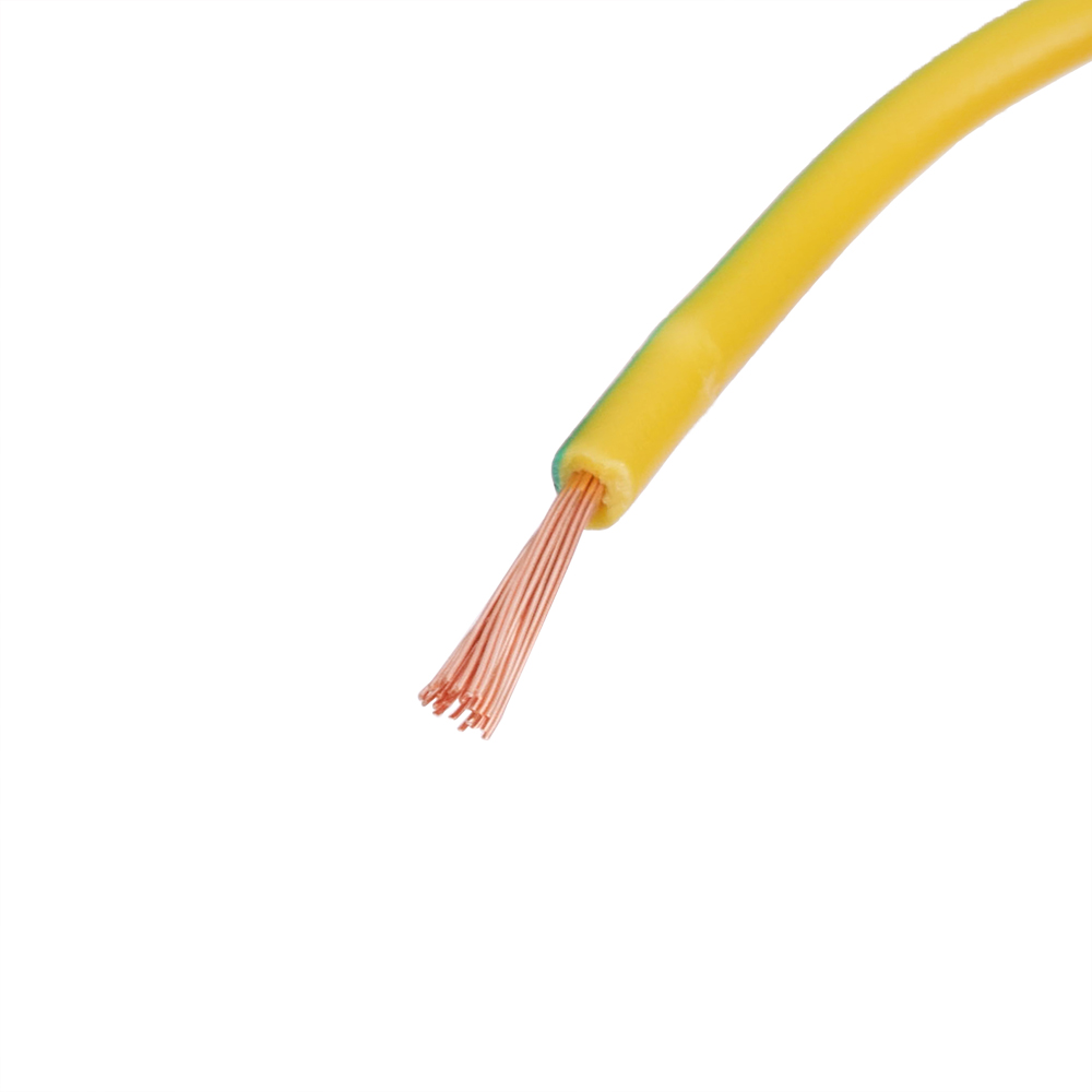 Провод многожильный 0.75mm2 (19AWG/24xD0.20мм, медь, PVC), желто-зеленый