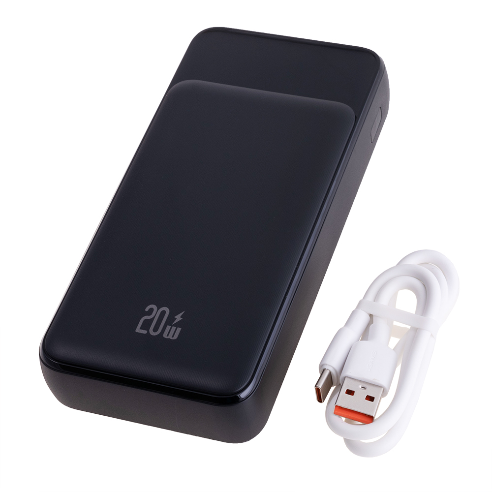 Power Bank 20000mAh (Rated Capacity: 12000mAh) US-CD199 PD20W+QC3.0 чорний (USAMS)