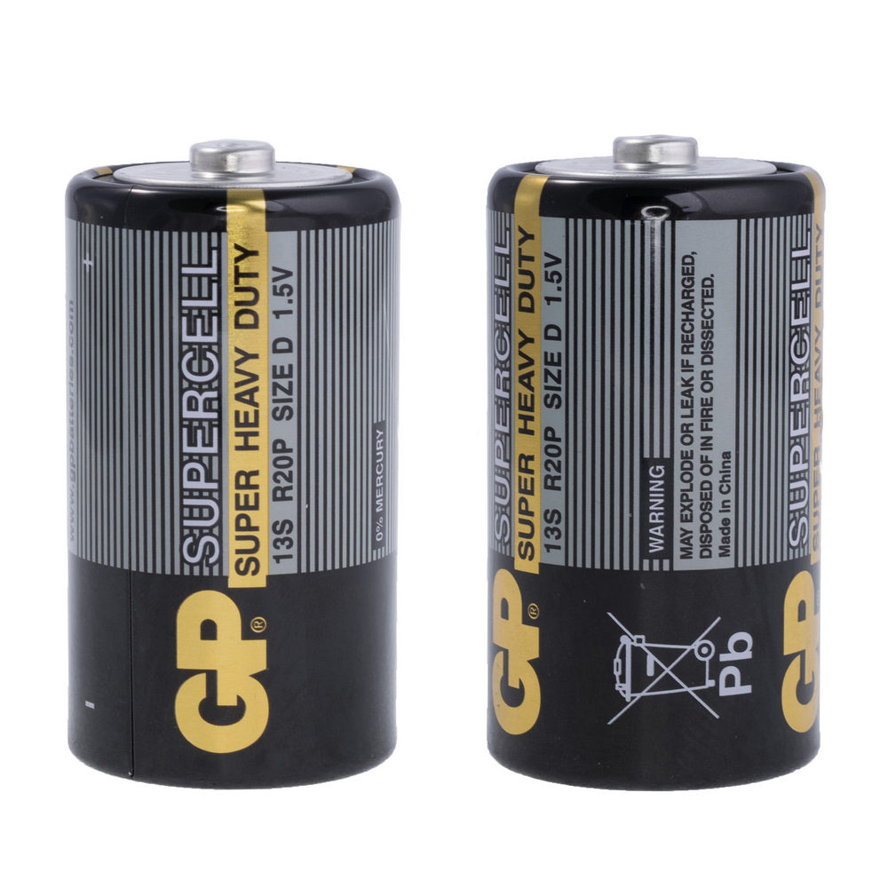 Batterie 13S Zink-Kohle-Batterie, R20, D, 1.5V, GP, S2 Batterie 13S Zink-Kohle-Batterie, R20, D, 1.5V, GP, S2