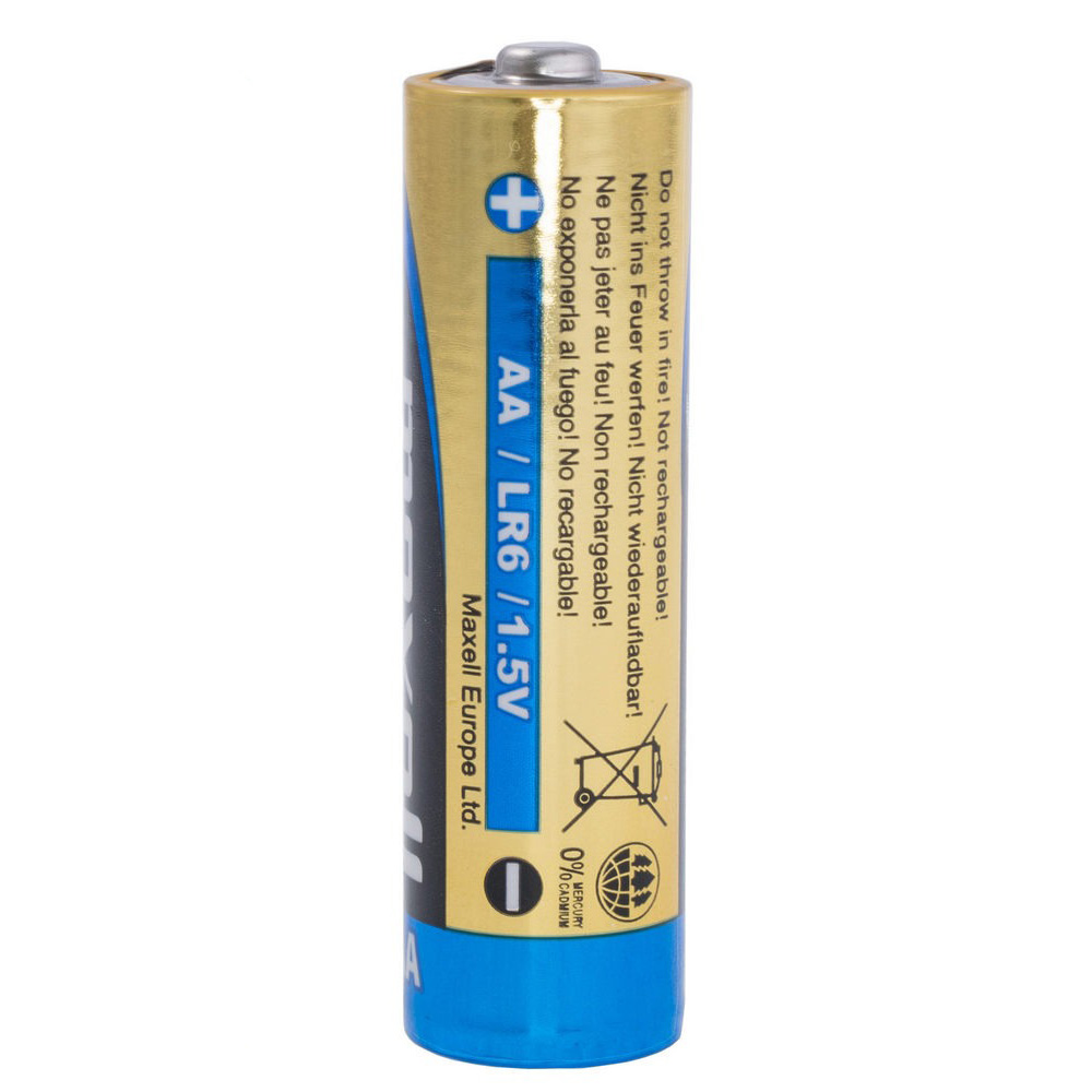 Батарейка щелочная, LR6, AA, 1.5V, Maxell Super Alkaline (774409.04)