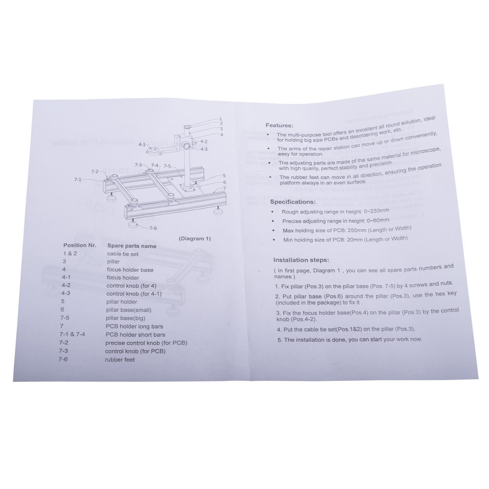 ZD-11F Platinenhalter Bestückungsrahmen Stativ Rework BGA SMD