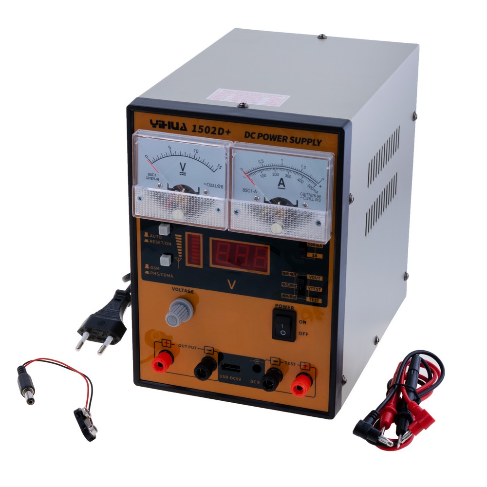 Labornetzteil 35W, 0-15VDC, YiHUA 1502D+