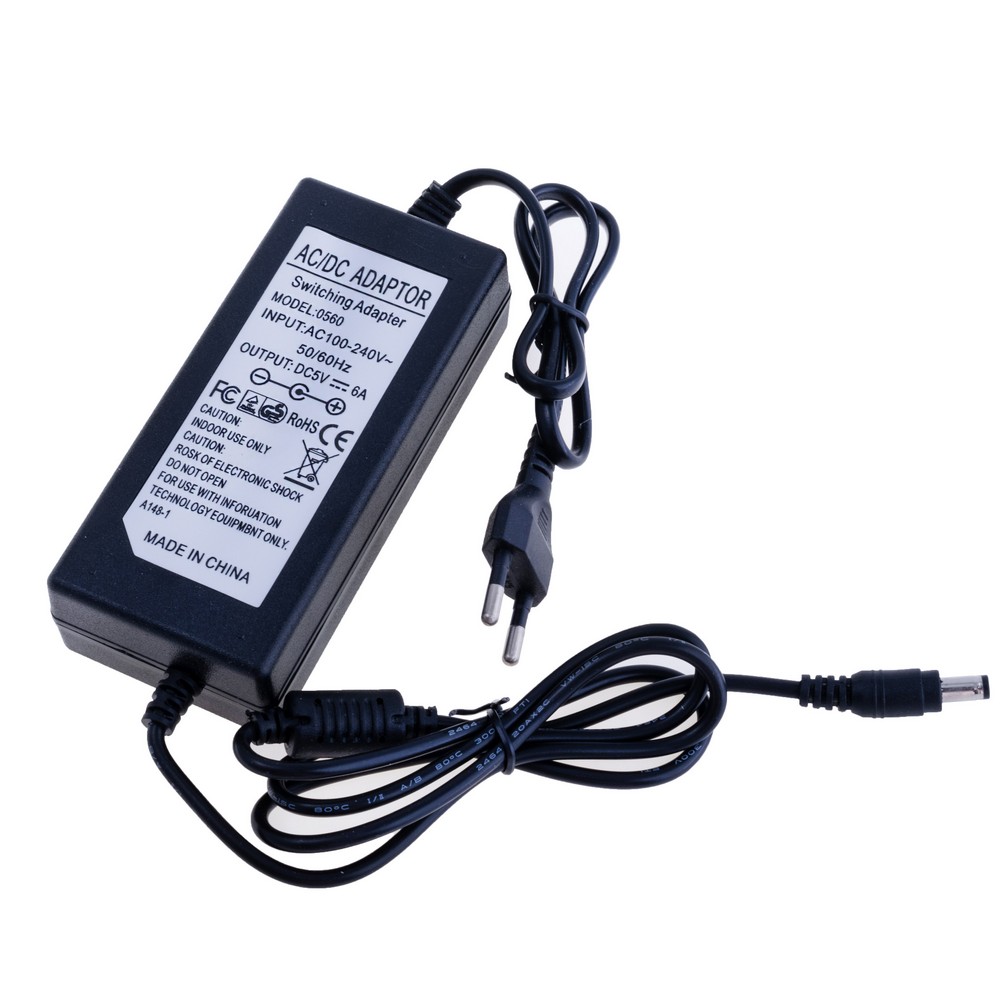 Блок живлення настільний 30W 5V, роз'єм:2.5x5.5mm Блок живлення настільний 30W 5V, роз'єм:2.5x5.5mm