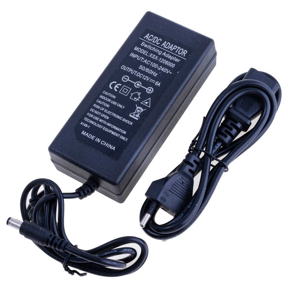 Блок живлення настільний 70W 12V, роз'єм:2.5x5.5mm Блок живлення настільний 70W 12V, роз'єм:2.5x5.5mm