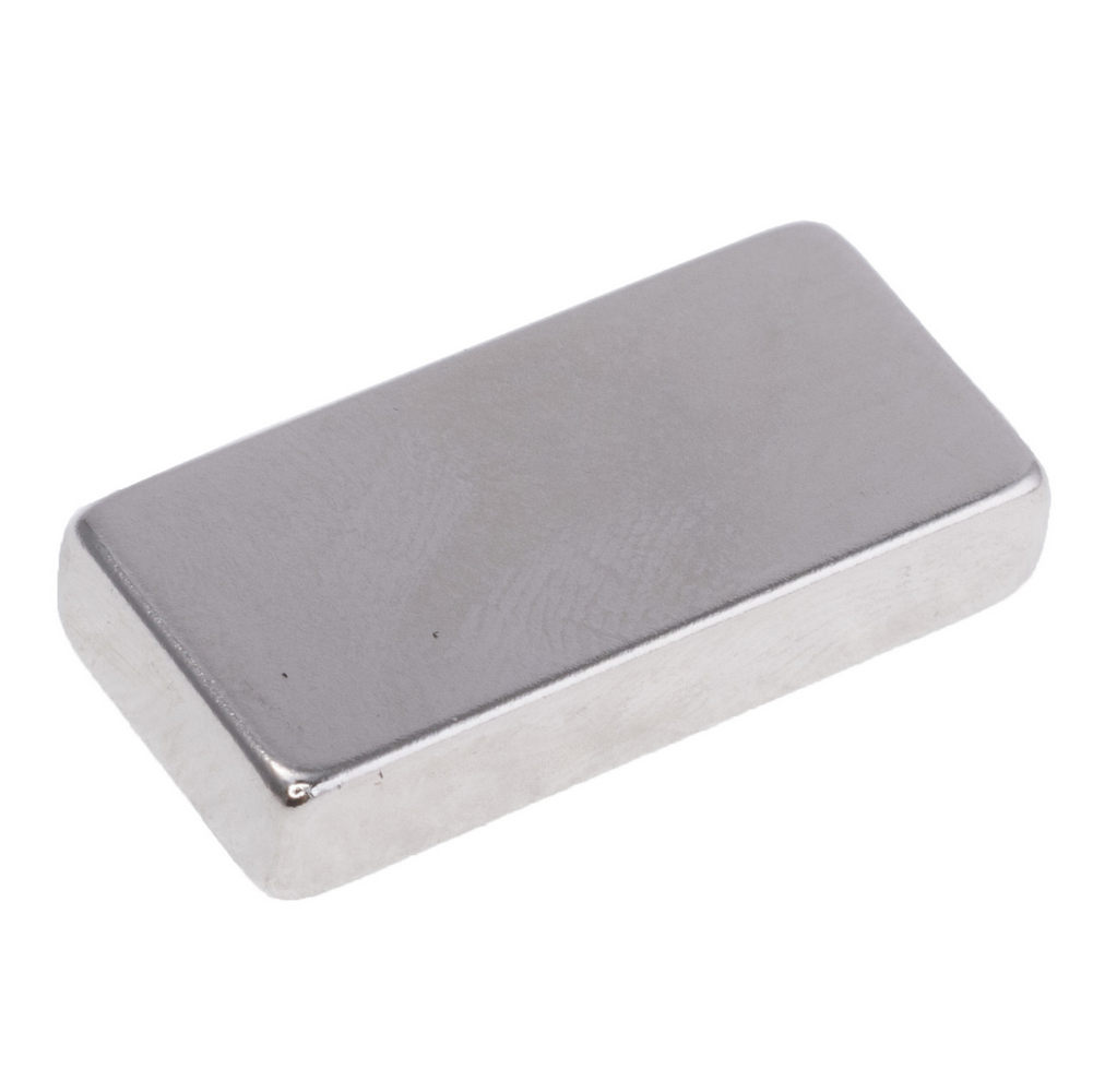 Neodym Magnet  Block Quader 25 x 12 x 5 mm (N38), Ni+Cu+Ni (Nickel)