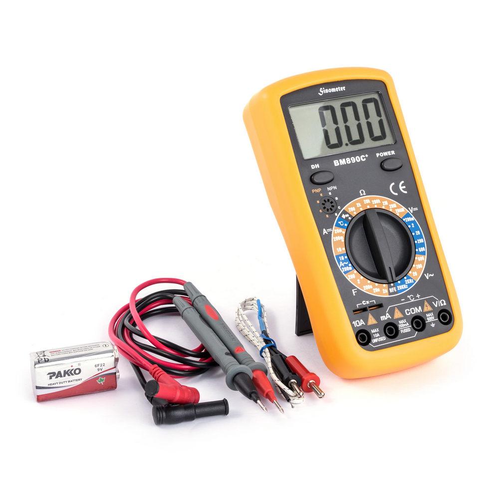 BM890C+ Multimeter Digital Profi Sinometer Hand-Multimeter 30 Messbereiche DCV/ACV/DCA/ACA/OHM/CAP/ FREQ/TEMP BM890C+ Multimeter Digital Profi Sinometer Hand-Multimeter 30 Messbereiche DCV/ACV/DCA/ACA/OHM/CAP/ FREQ/TEMP
