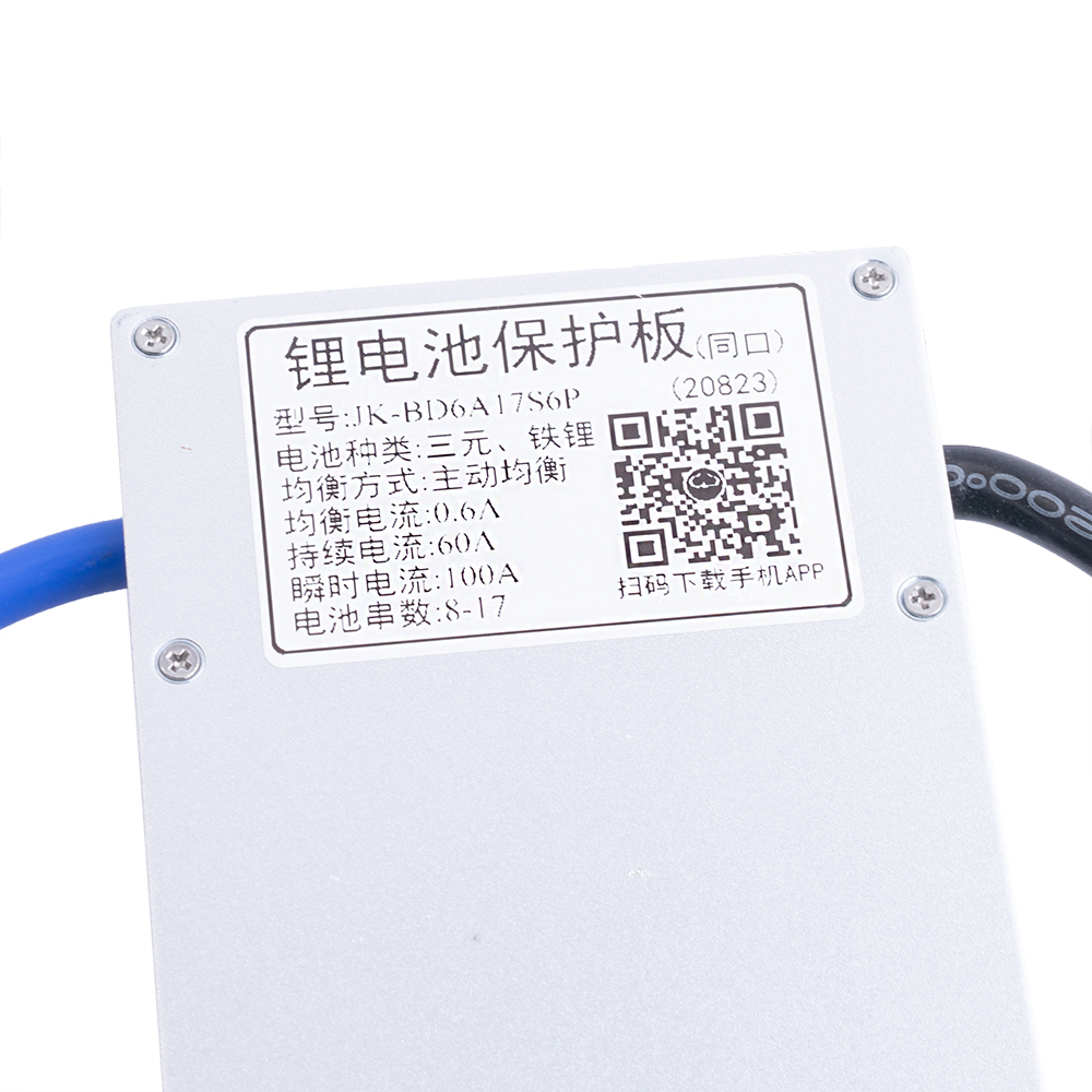 BMS JK-BD6A17S6P (Li-Ion/LiFePO4/LTO 8S-17S; Balancer 0.6A; Charge/Discharge: 60A; BT/RS485)