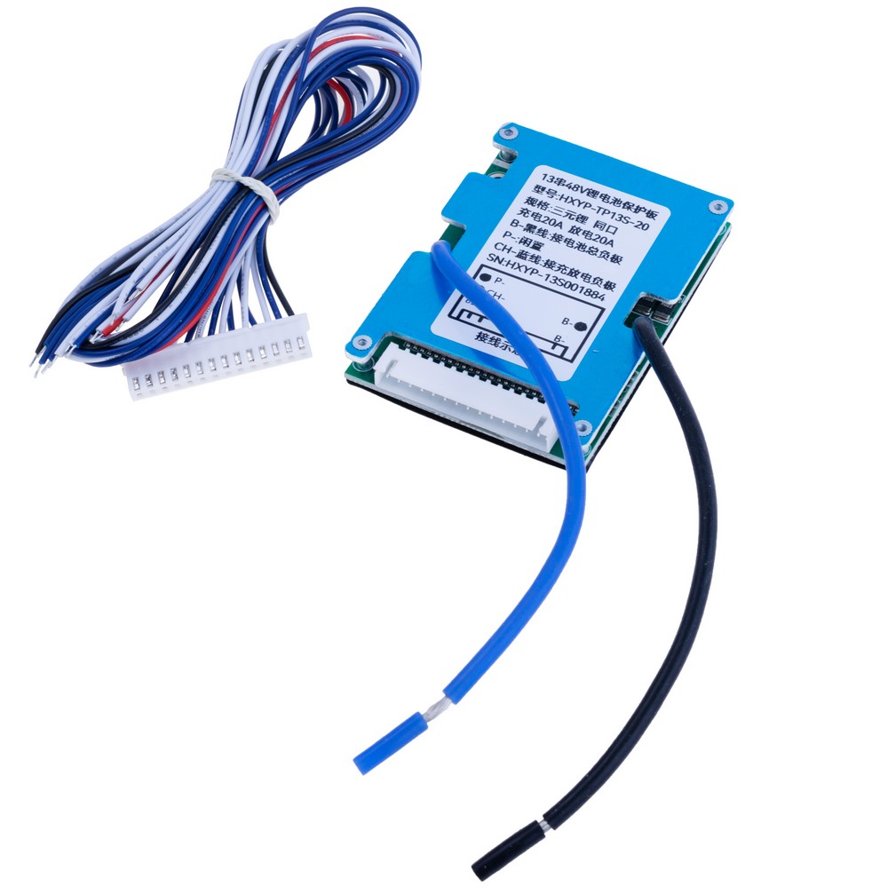 Плата захисту заряду для літієвих акумуляторів BMS 13S 20A Плата захисту заряду для літієвих акумуляторів BMS 13S 20A