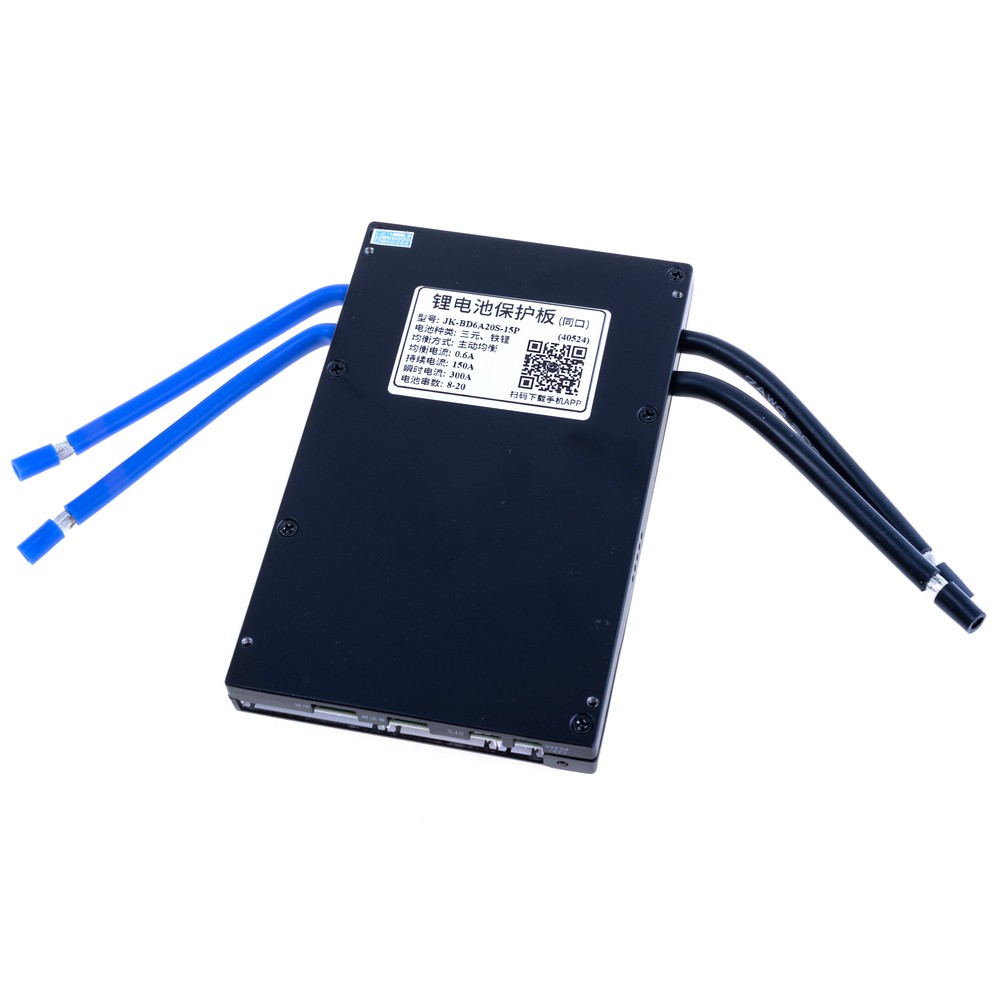 BMS JK-BD6A20S15P (Li-Ion/LiFePo4/LTO 7S-20S; Balancer 0.6A; Charge/Discharge: 150A; BT/RS485)