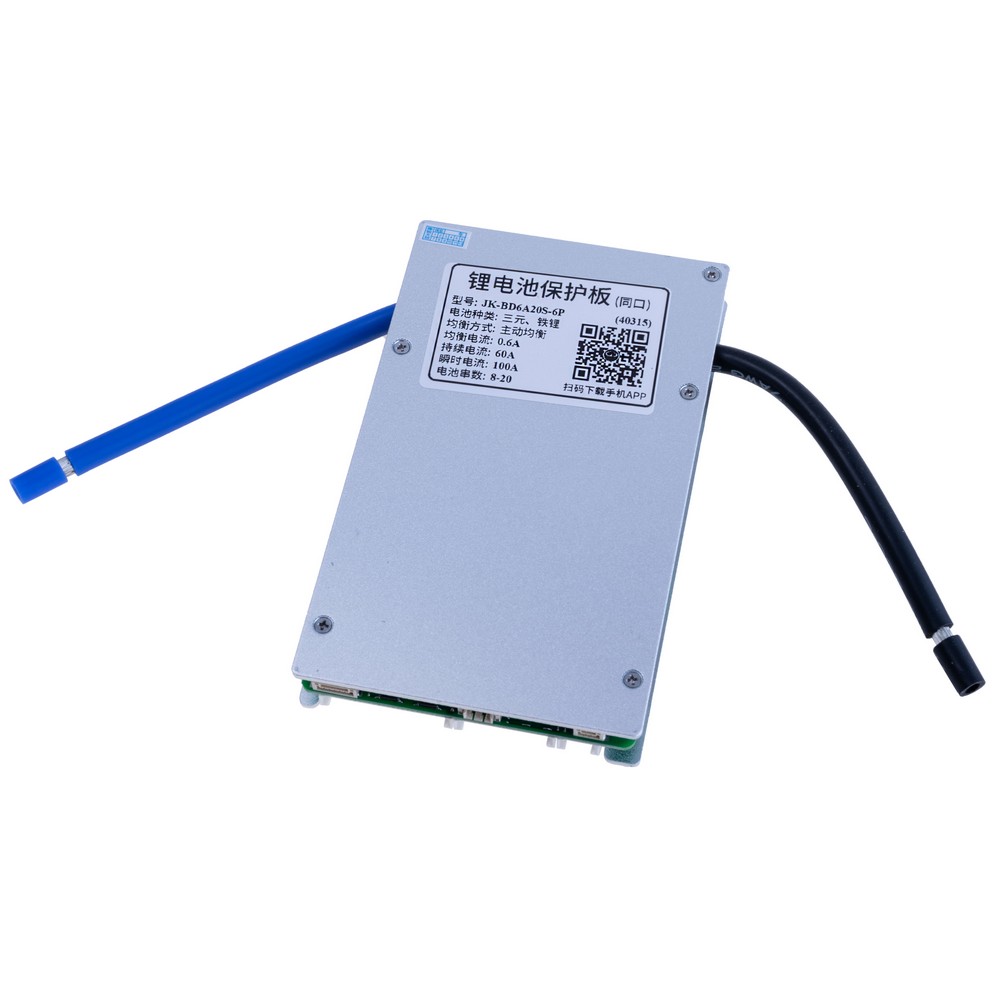 BMS JK-BD6A20S6P (Li-Ion/LiFePo4/LTO 7S-20S; Balancer 0.6A; Charge/Discharge: 60A; BT/RS485)