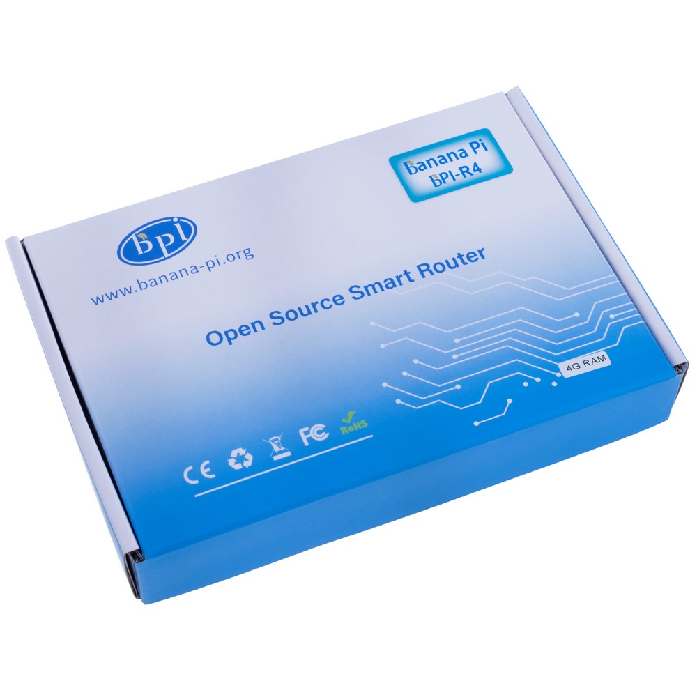 Router-Platine Banana Pi BPI-R4 mit Prozessor MediaTek MT7988A Quad-Core Cortex-A73 4G DDR+8G eMMC