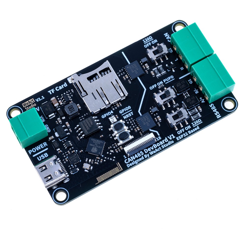 Wandler Schnittstelle CAN485 DevBoard V1 ESP32-D0WD-V3+CH343P (WeAct Stuio) Wandler Schnittstelle CAN485 DevBoard V1 ESP32-D0WD-V3+CH343P (WeAct Stuio)
