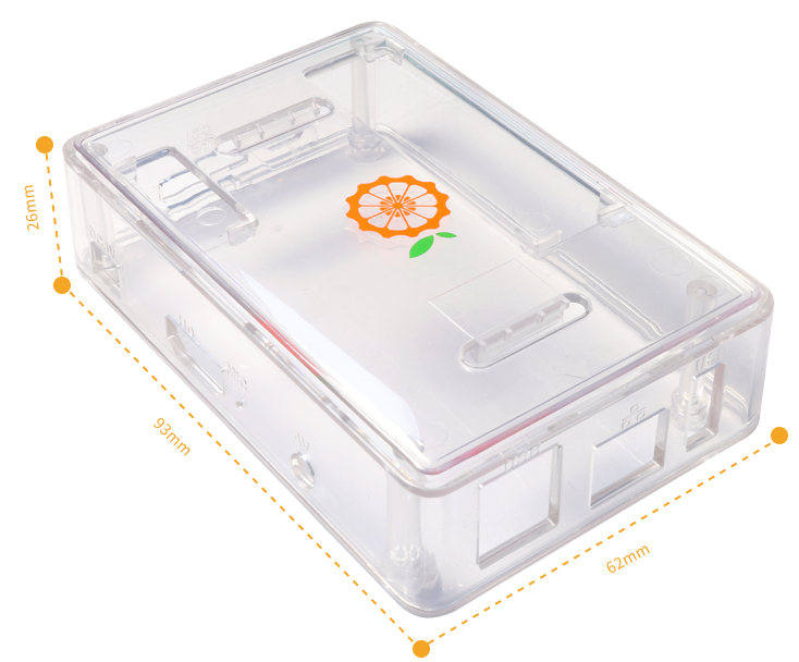 Orange Pi PC/PC Plus Boards Transparent Gehäuse Orange Pi PC/PC Plus Boards Transparent Gehäuse