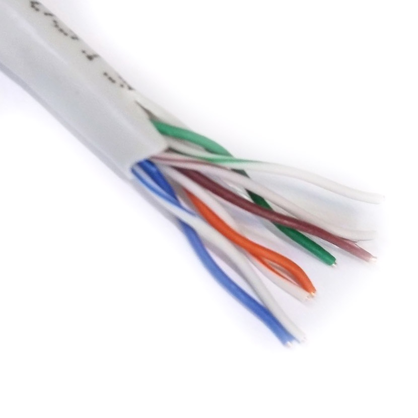 Twisted Pair UTPD/CCA-E (U/UTP; 5e; 4x2x24AWG; eindrähtig; CCA; PVC; grau)