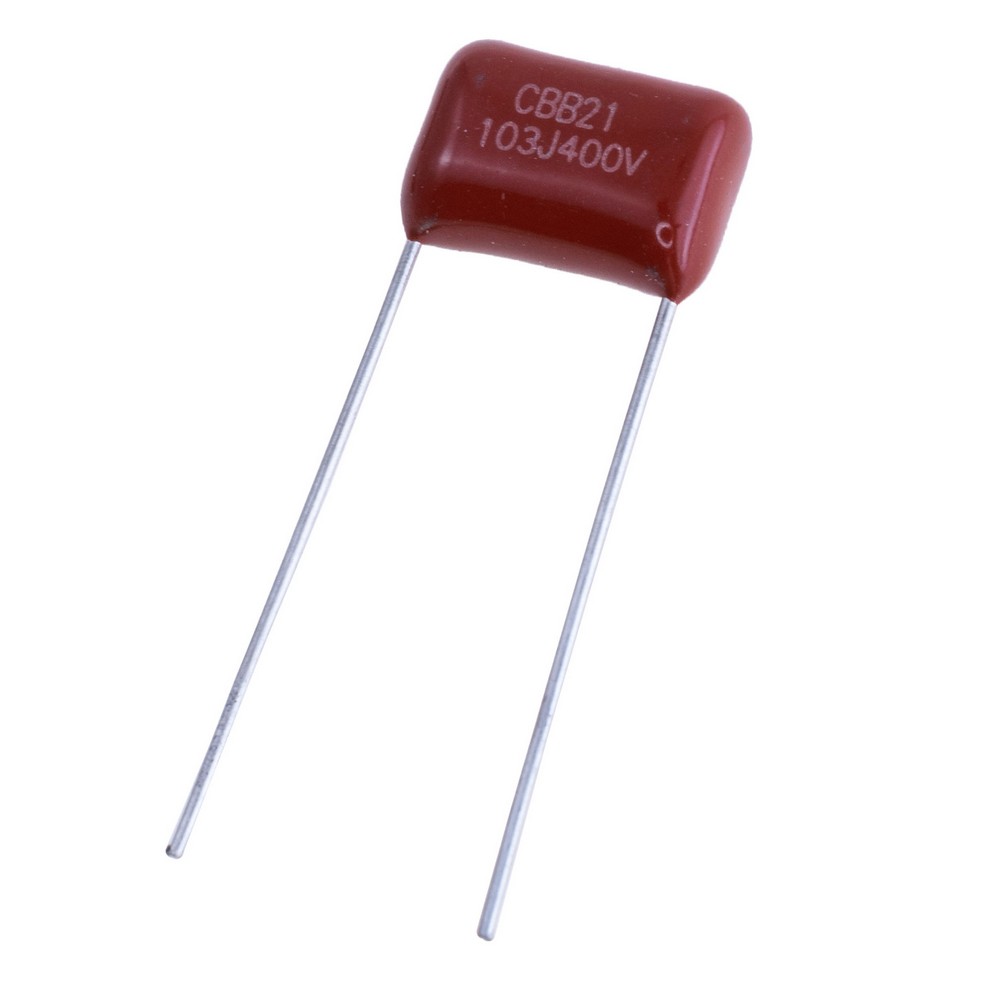 CBB21 10nF 400VAC J(±5%), P=10mm, 12x8x5mm CBB21-103J400VP10 конденсатор плівковий