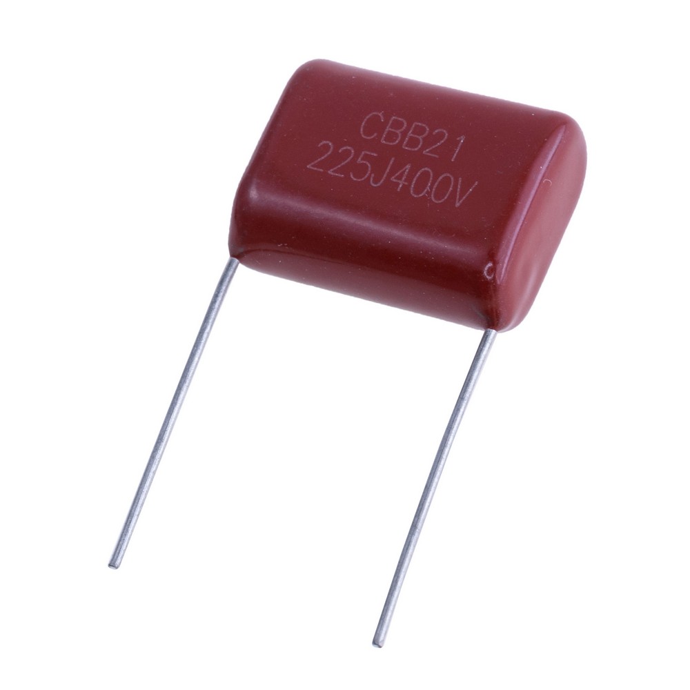 CBB21 2,2µF 400VAC J(±5%), P=20mm, 22x17x9mm CBB21-225J400VP20 конденсатор плівковий