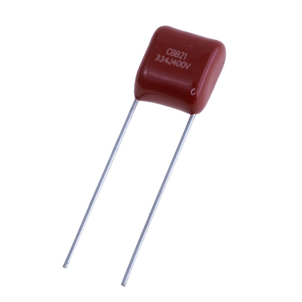 CBB21 330nF 400VAC J(±5%), P=7,5mm, 9x11x6mm CBB21-334J400VP7.5 конденсатор плівковий