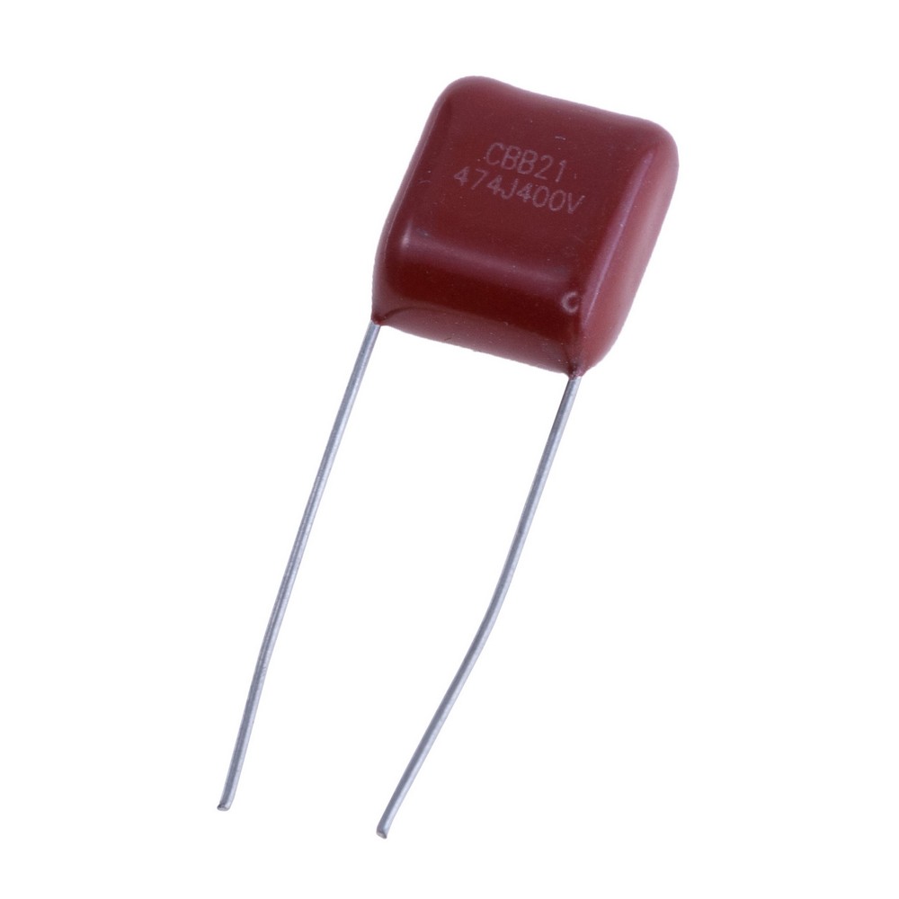 CBB21 470nF 400VAC J(±5%), P=10mm, 12x14x7mm CBB21-474J400VP10 конденсатор плівковий