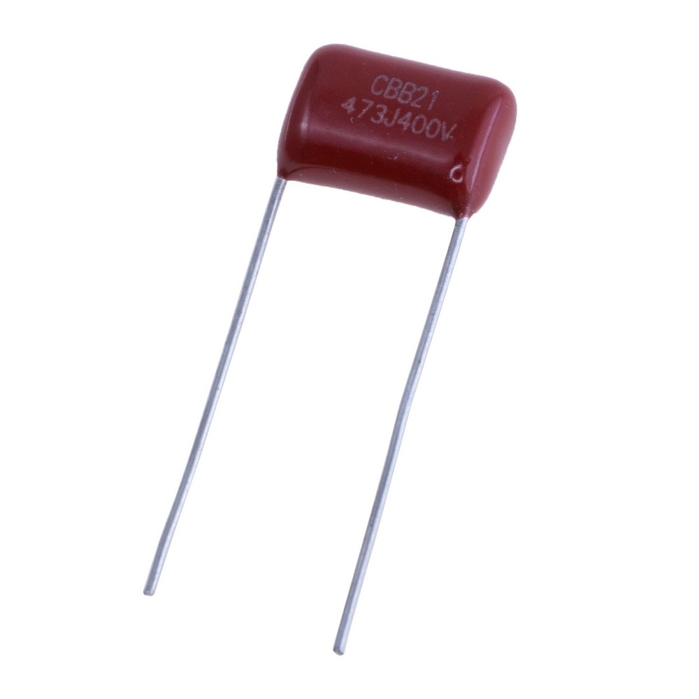 CBB21 47nF 400VAC J(±5%), P=10mm, 12x8x5mm CBB21-473J400VP10 конденсатор плівковий