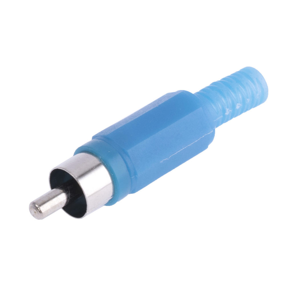 CC-006BL RCA Jack Stecker "Männchen" blau