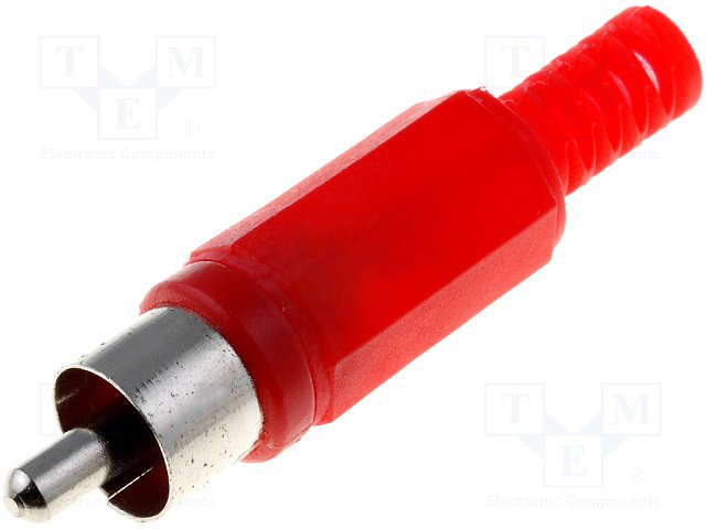 CC-006R RCA Jack Stecker "Männchen" rot