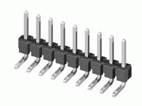 PLS-40R (2100-40PRG1, ZL211-40KG, PLSR40, 90121-0125) (Stifte auf Platte, 1х40, eckig, 2,54mm)